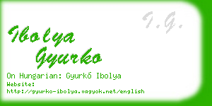 ibolya gyurko business card